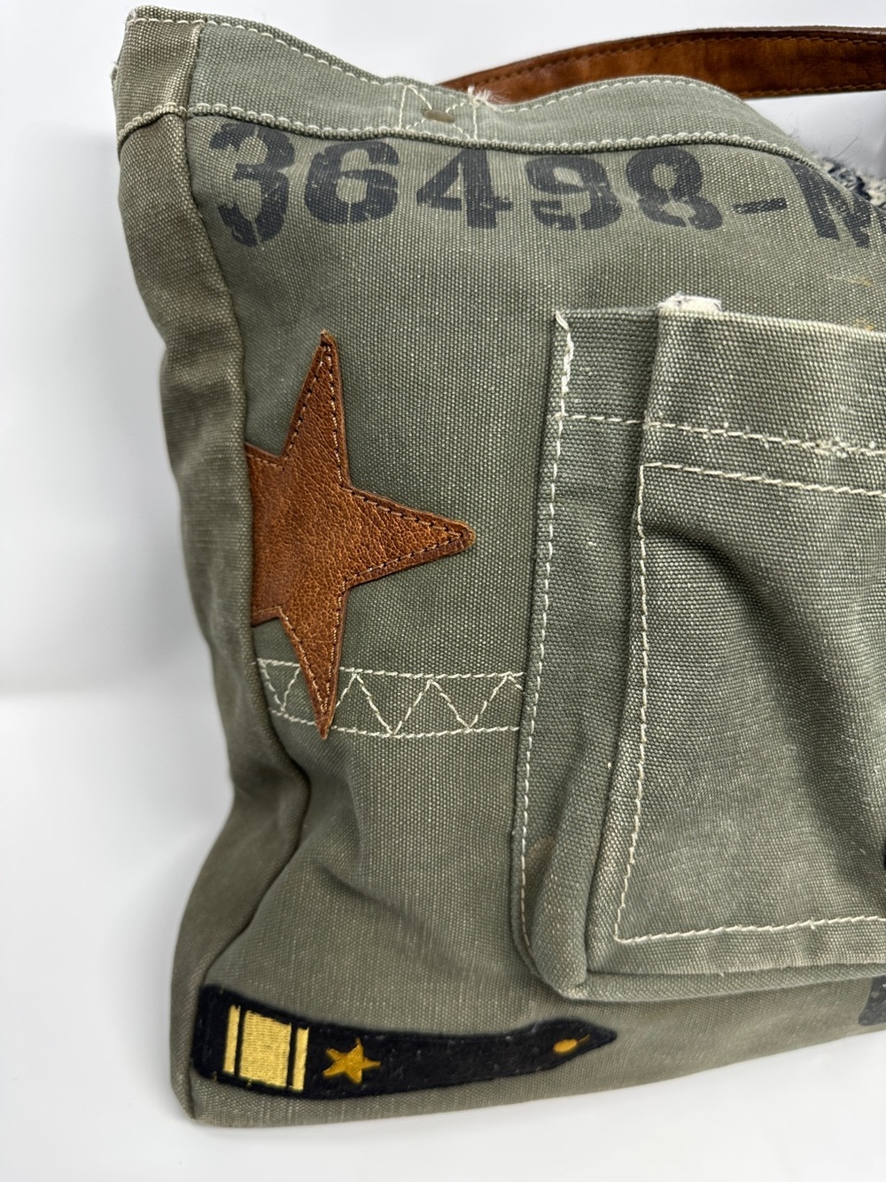 Mona B bag - Mona B tote - canvas tote military bag - Picture 12 of 16